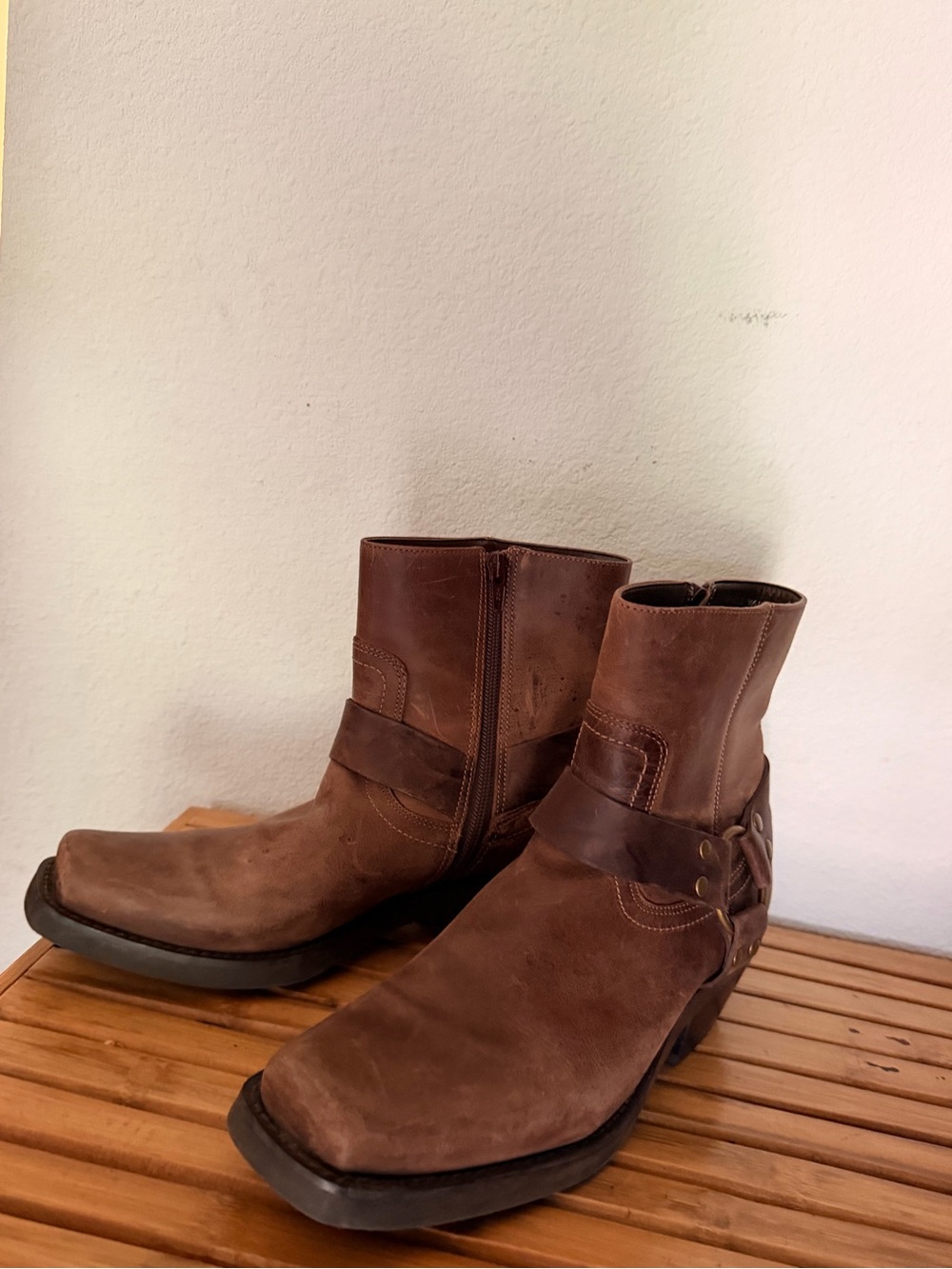 Square toe moto boots - Picture 12 of 13